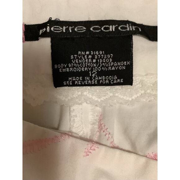 Pierre Cardin Capri Pink Floral Pants 12 Feminine Beachy Summer Barbiecore - Picture 3 of 3